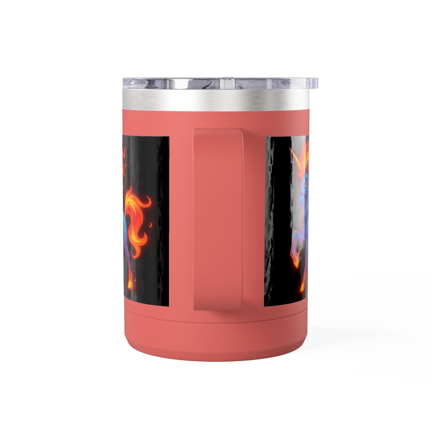 Fiya Unicorn Coffee Mug Tumbler 15oz, stainless steel, Double-wall insulated, Polar Camel