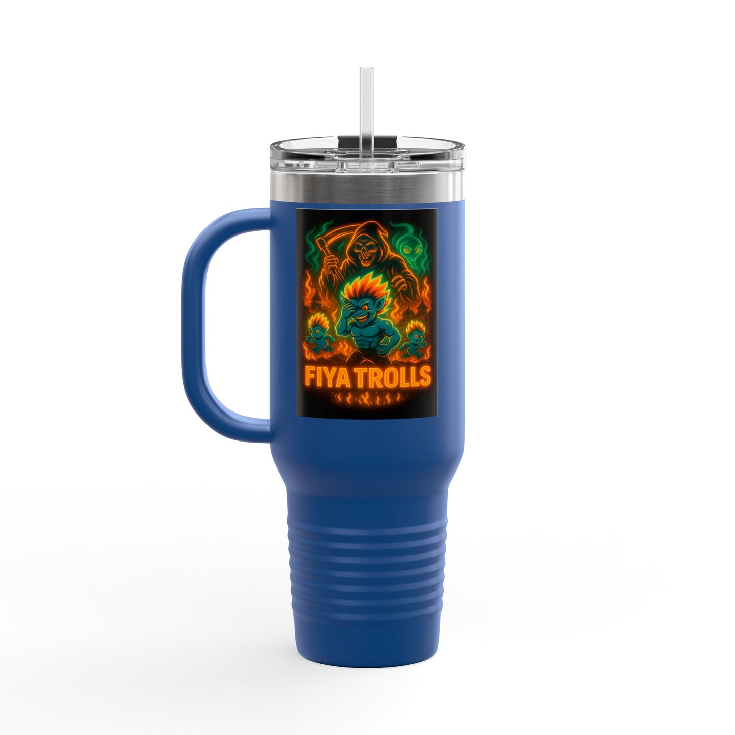 Taza de viaje - Diseño Fiya Trolls, 113 ml, aislada, de acero inoxidable, color camello polar