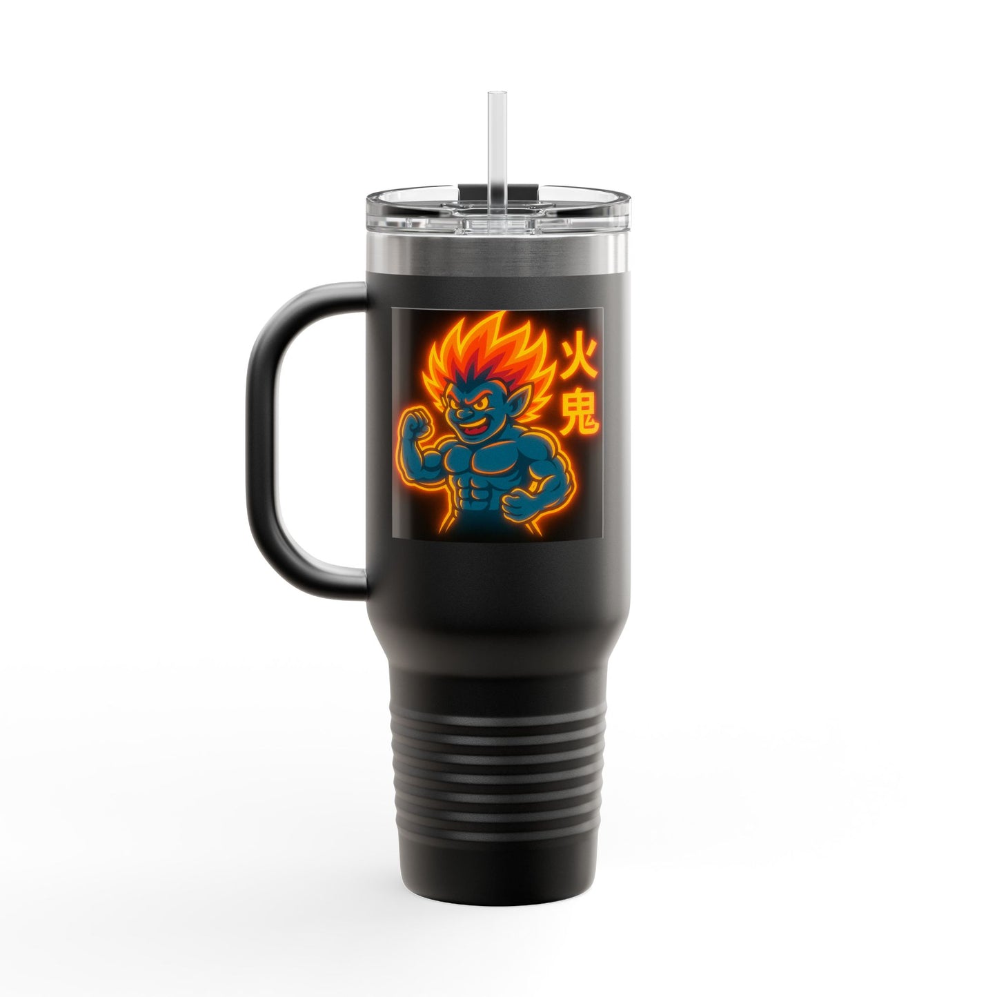 Insulated Travel Mug, Grim Reaper, Stainless Steel, Jumbo, Tumbler 40oz, with Lid and Straw, Polar Camel,