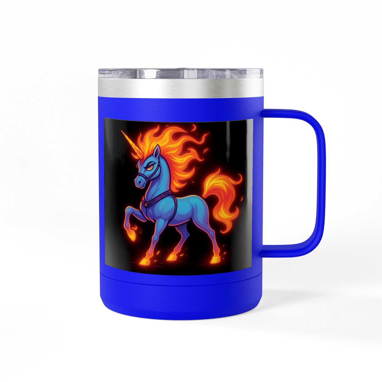 Fiya Unicorn Coffee Mug Tumbler 15oz, stainless steel, Double-wall insulated, Polar Camel