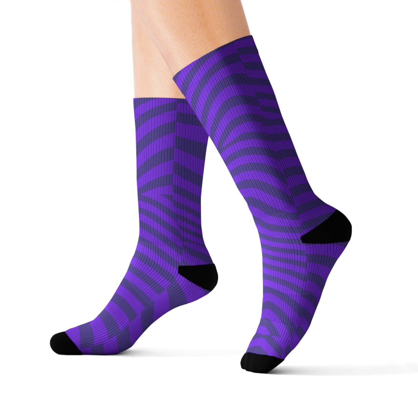 Señal: Calcetines UV: calzado de sublimación único, calcetines con estampado vibrante, regalo para hombres y mujeres