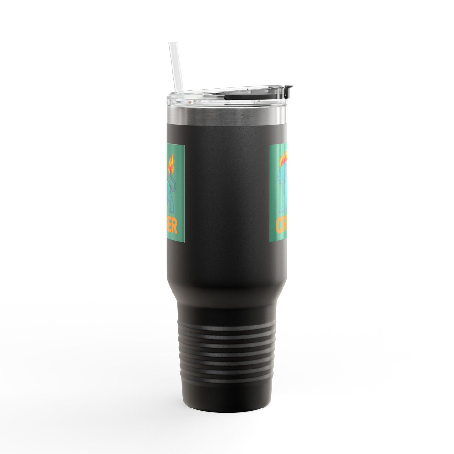Taza de viaje térmica Fiya Trolls Cringer con diseño de la Parca, 112 ml, acero inoxidable, color camello polar