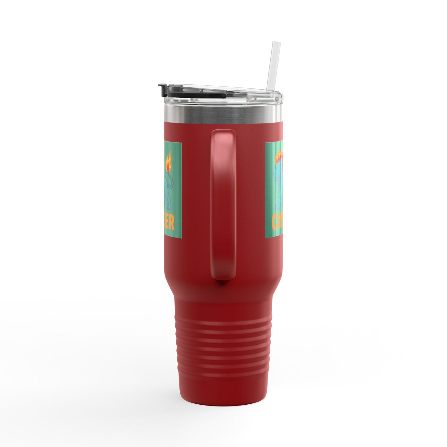 Taza de viaje térmica Fiya Trolls Cringer con diseño de la Parca, 112 ml, acero inoxidable, color camello polar