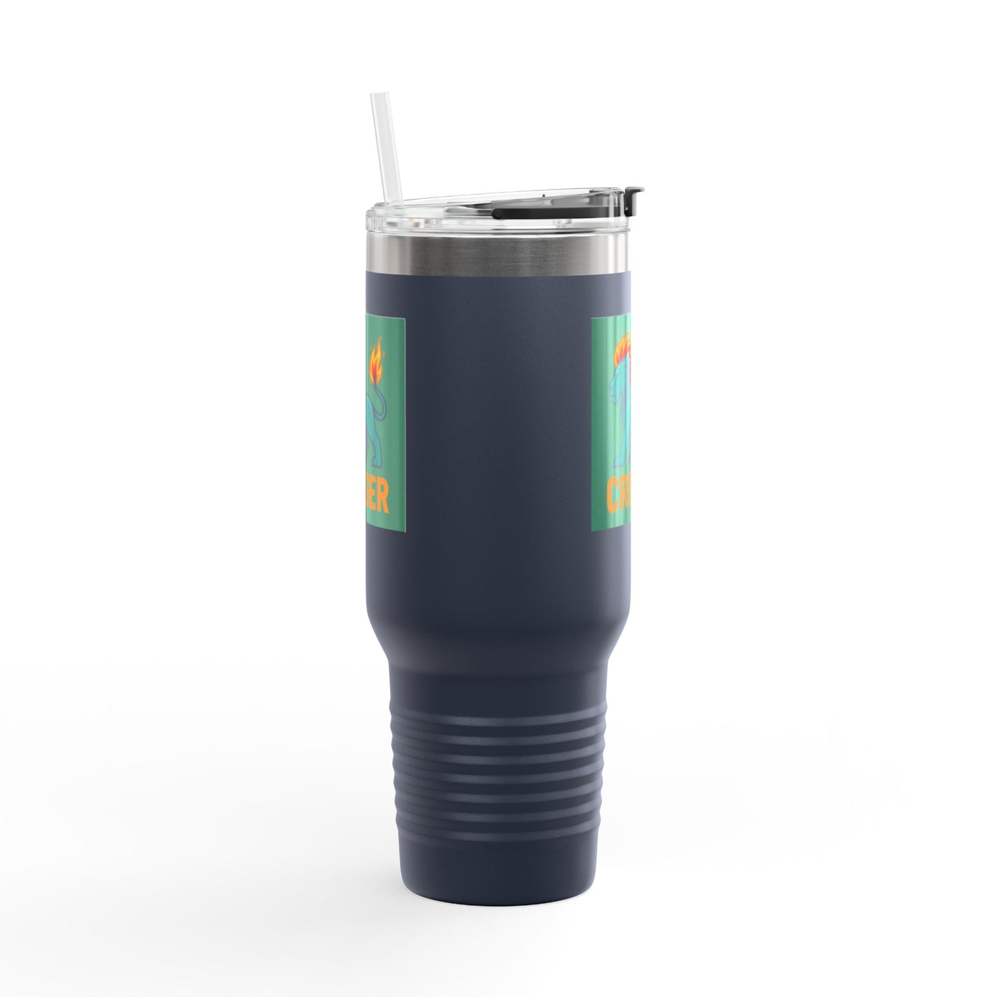 Taza de viaje térmica Fiya Trolls Cringer con diseño de la Parca, 112 ml, acero inoxidable, color camello polar