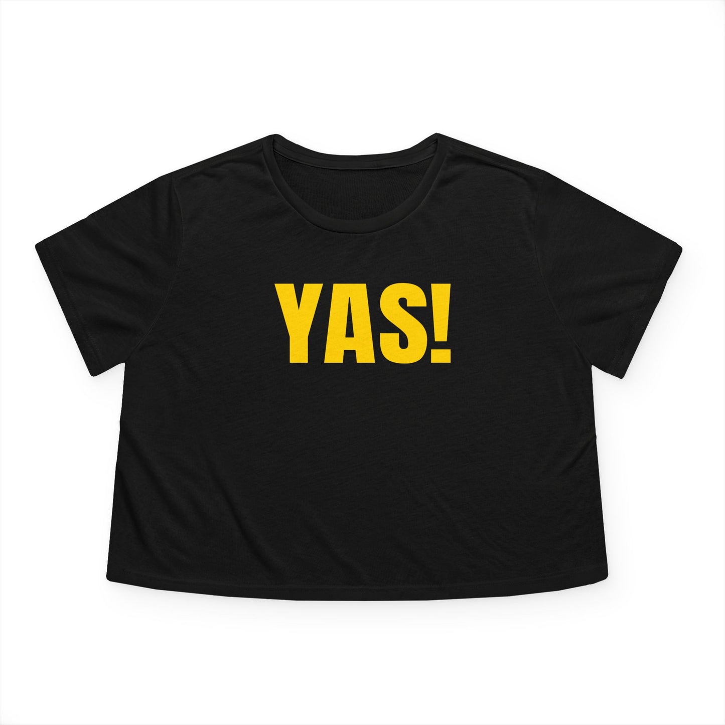 Summer YAS! Adult Women's Flowy Cropped Tee, Cute Casual Top for Summer, Gift for Her, Trendy Lounge Wear, Motivational Shirt, Confidence Booster