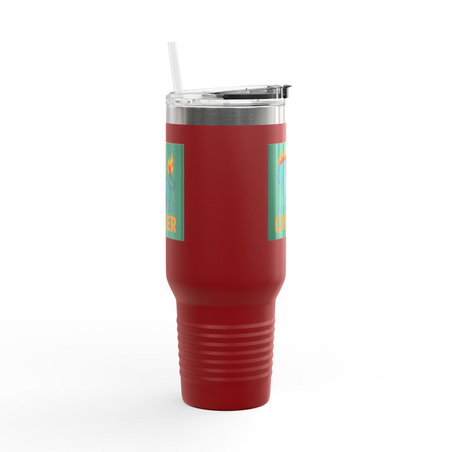 Taza de viaje térmica Fiya Trolls Cringer con diseño de la Parca, 112 ml, acero inoxidable, color camello polar
