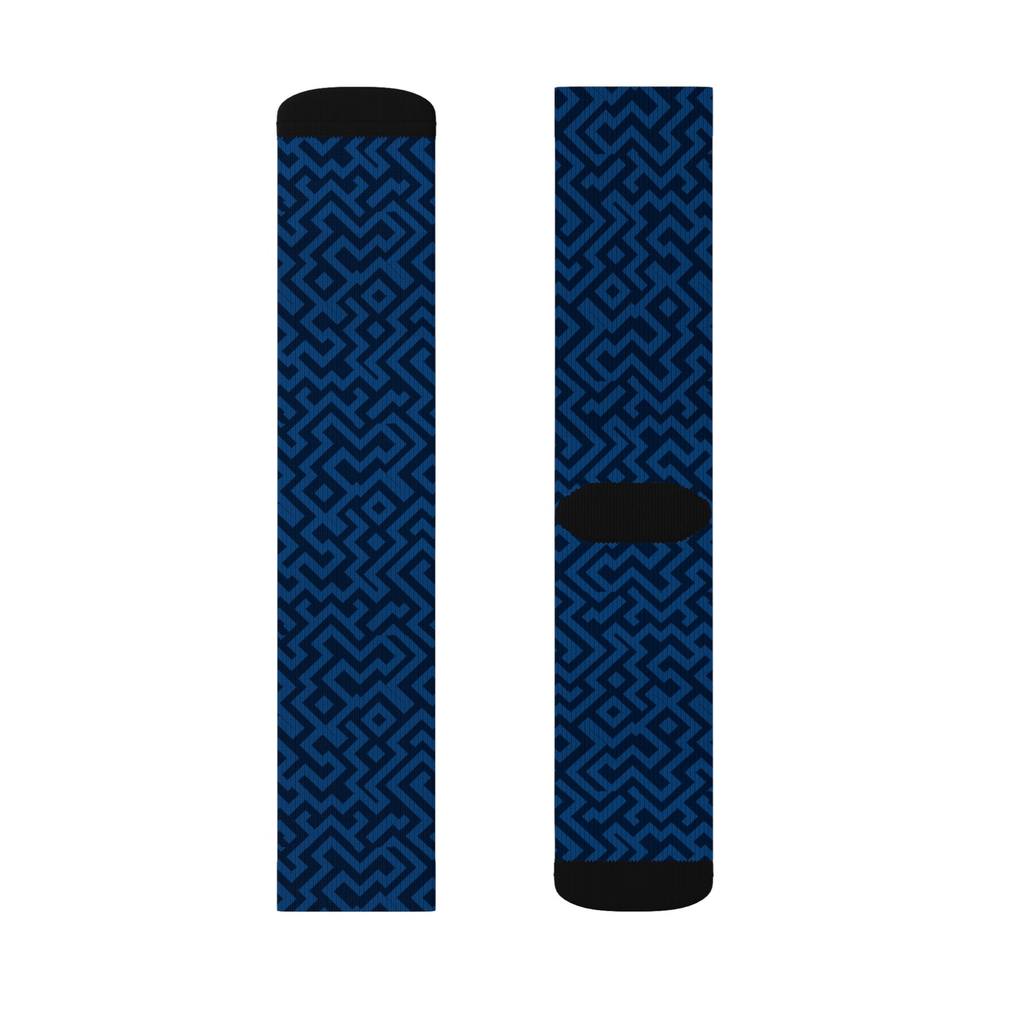 Calcetines Signal:Lock – Calcetines deportivos geométricos azules | Calcetines estampados | Calcetines deportivos elegantes, regalo de moda para él, ropa de moda para ella, calcetines cómodos para cualquier ocasión