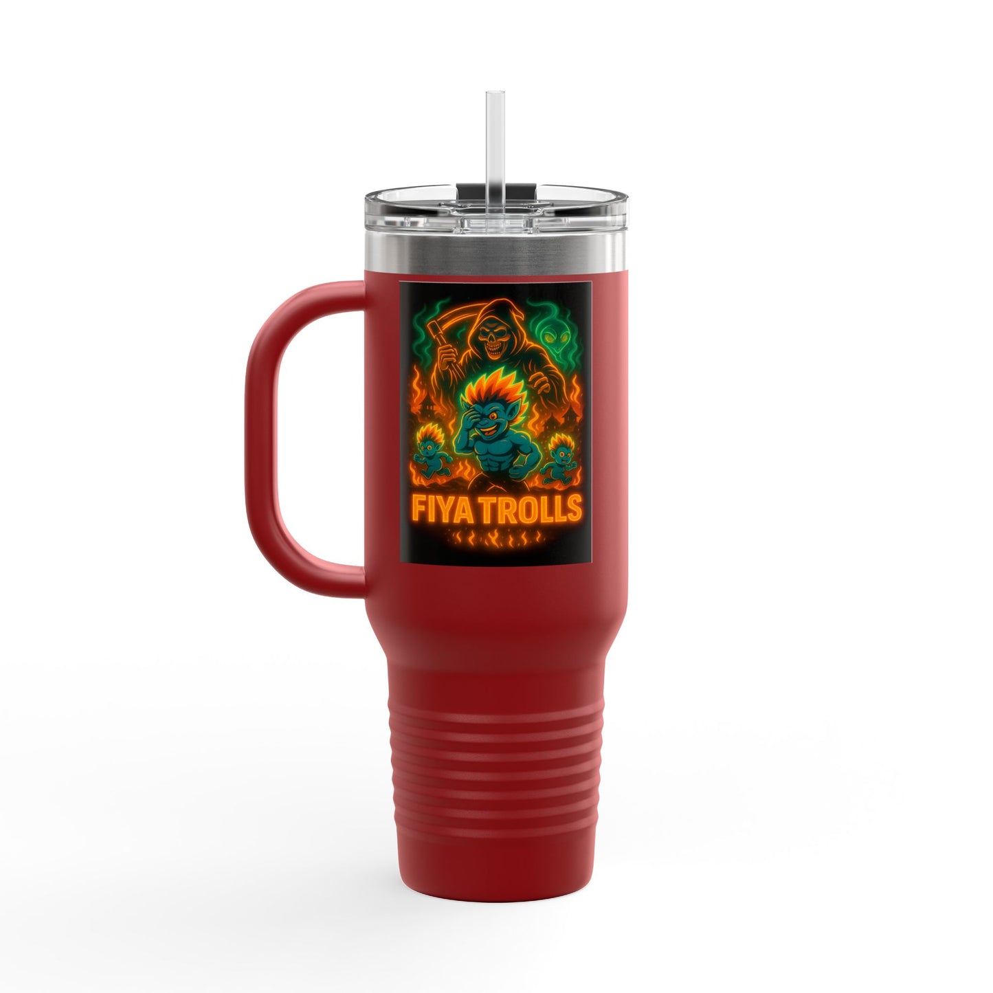 Taza de viaje - Diseño Fiya Trolls, 113 ml, aislada, de acero inoxidable, color camello polar