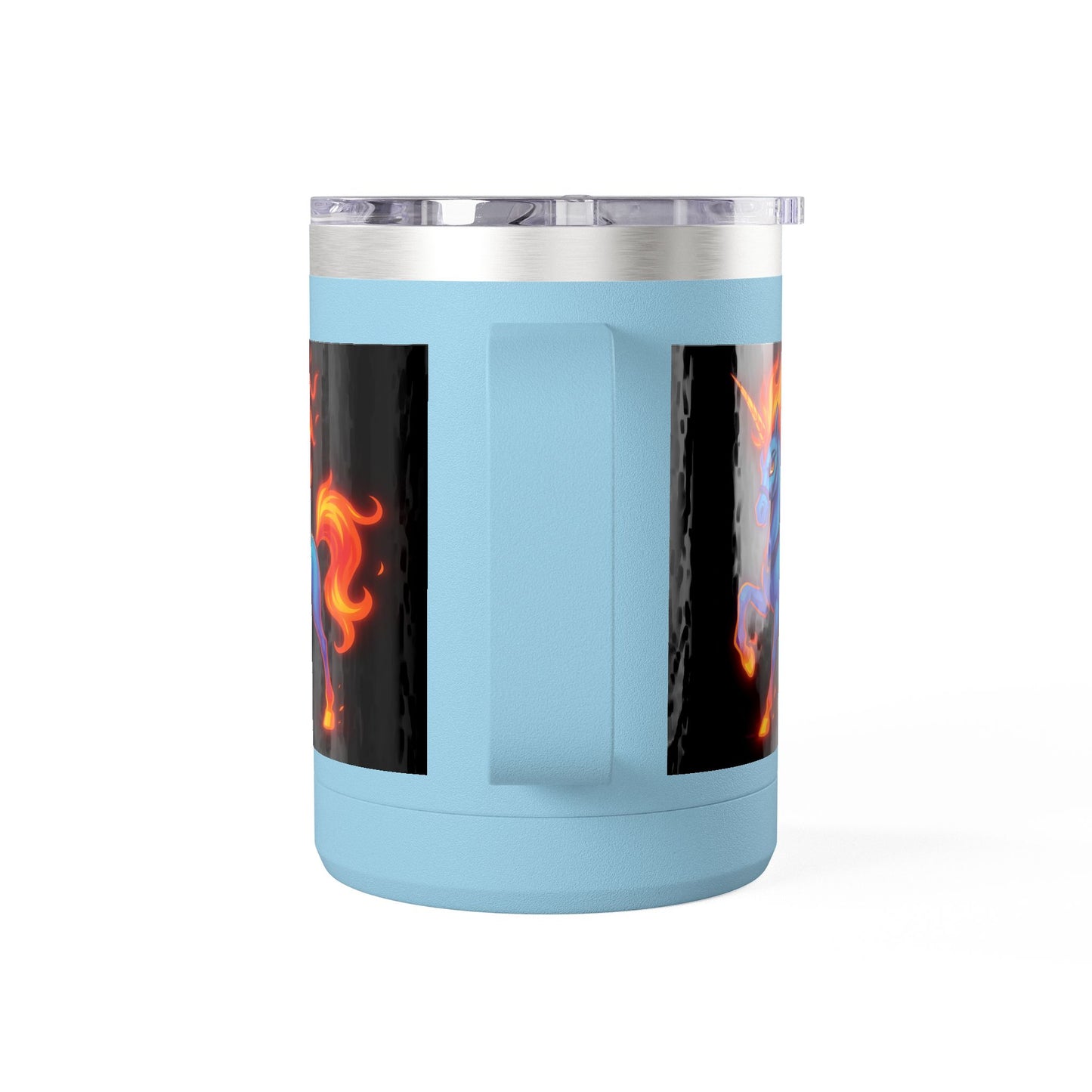 Fiya Unicorn Coffee Mug Tumbler 15oz, stainless steel, Double-wall insulated, Polar Camel