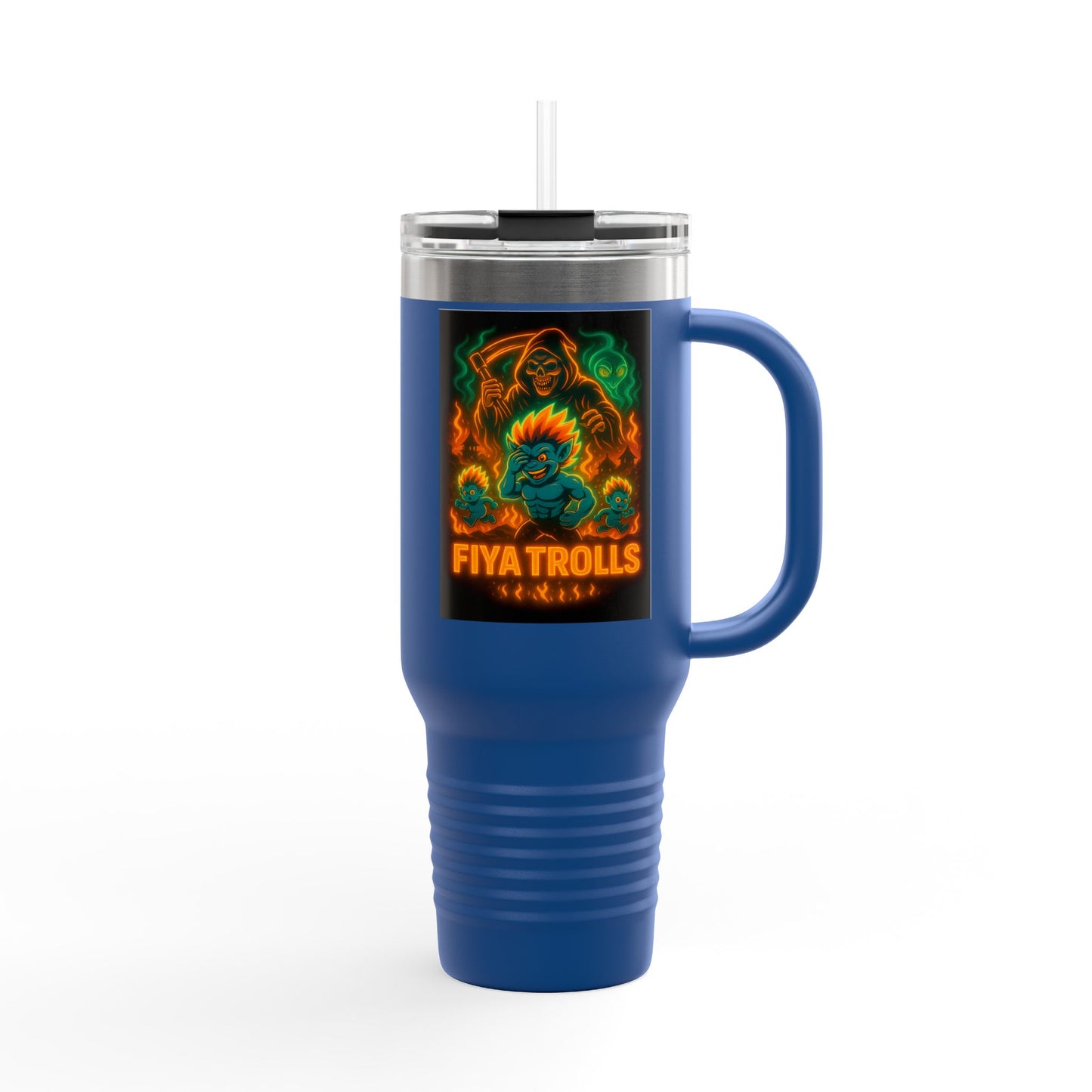 Taza de viaje - Diseño Fiya Trolls, 113 ml, aislada, de acero inoxidable, color camello polar