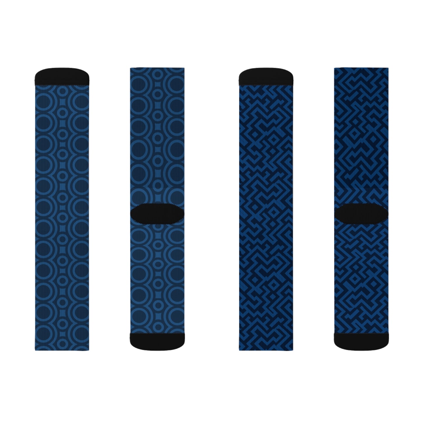 Calcetines Signal:Lock – Calcetines deportivos geométricos azules | Calcetines estampados | Calcetines deportivos elegantes, regalo de moda para él, ropa de moda para ella, calcetines cómodos para cualquier ocasión