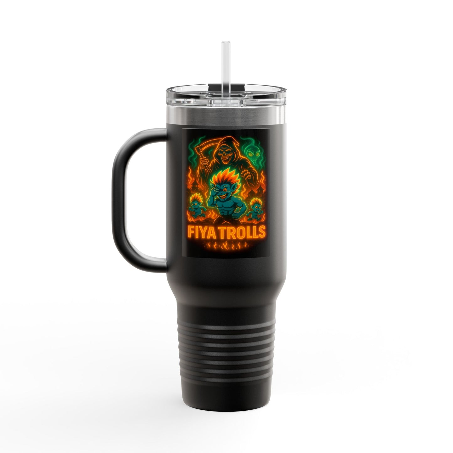 Taza de viaje - Diseño Fiya Trolls, 113 ml, aislada, de acero inoxidable, color camello polar