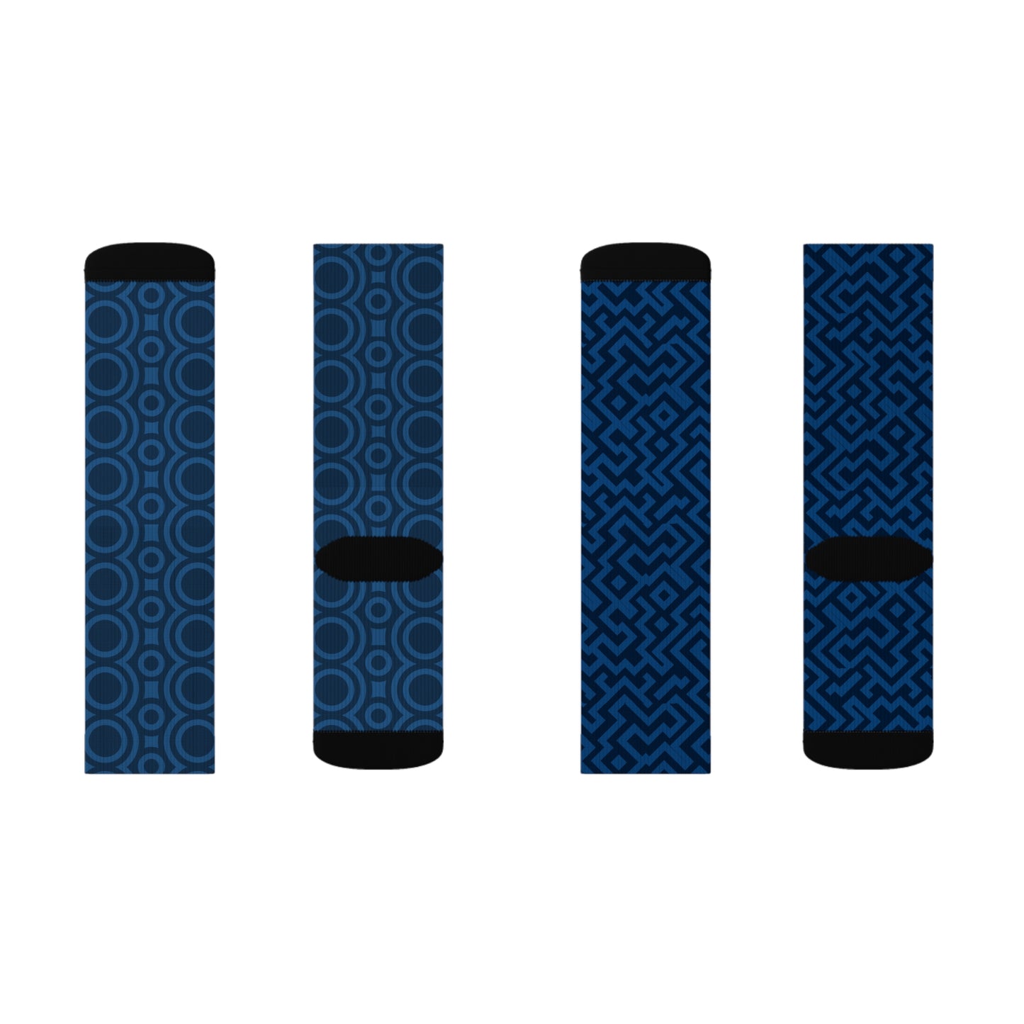 Calcetines Signal:Lock – Calcetines deportivos geométricos azules | Calcetines estampados | Calcetines deportivos elegantes, regalo de moda para él, ropa de moda para ella, calcetines cómodos para cualquier ocasión