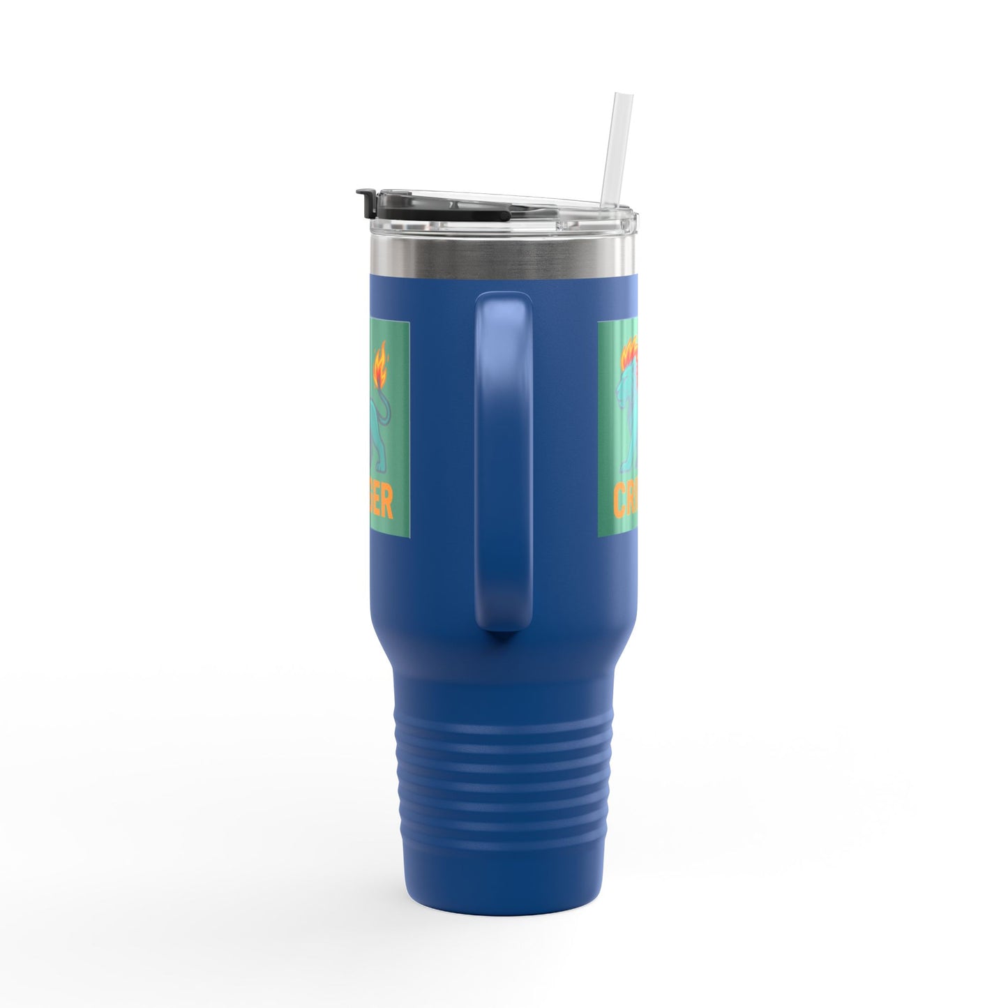 Taza de viaje térmica Fiya Trolls Cringer con diseño de la Parca, 112 ml, acero inoxidable, color camello polar
