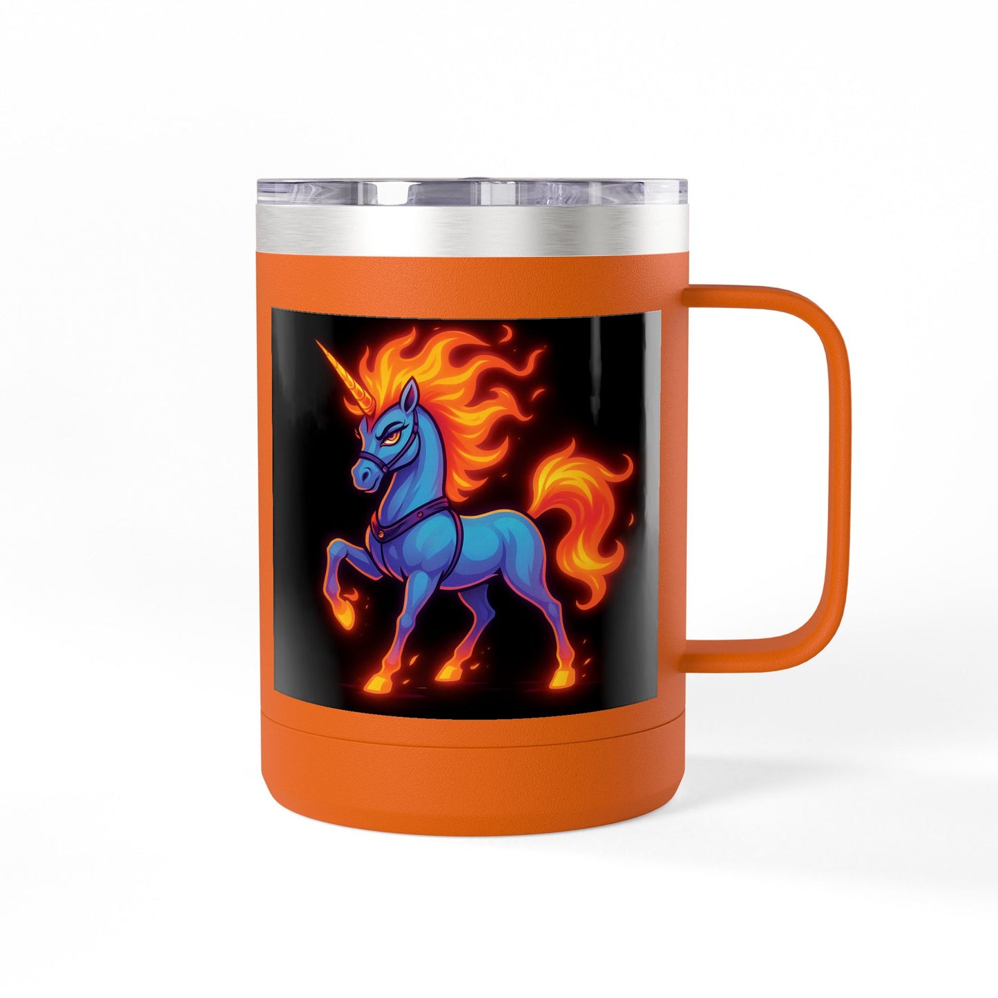 Fiya Unicorn Coffee Mug Tumbler 15oz, stainless steel, Double-wall insulated, Polar Camel