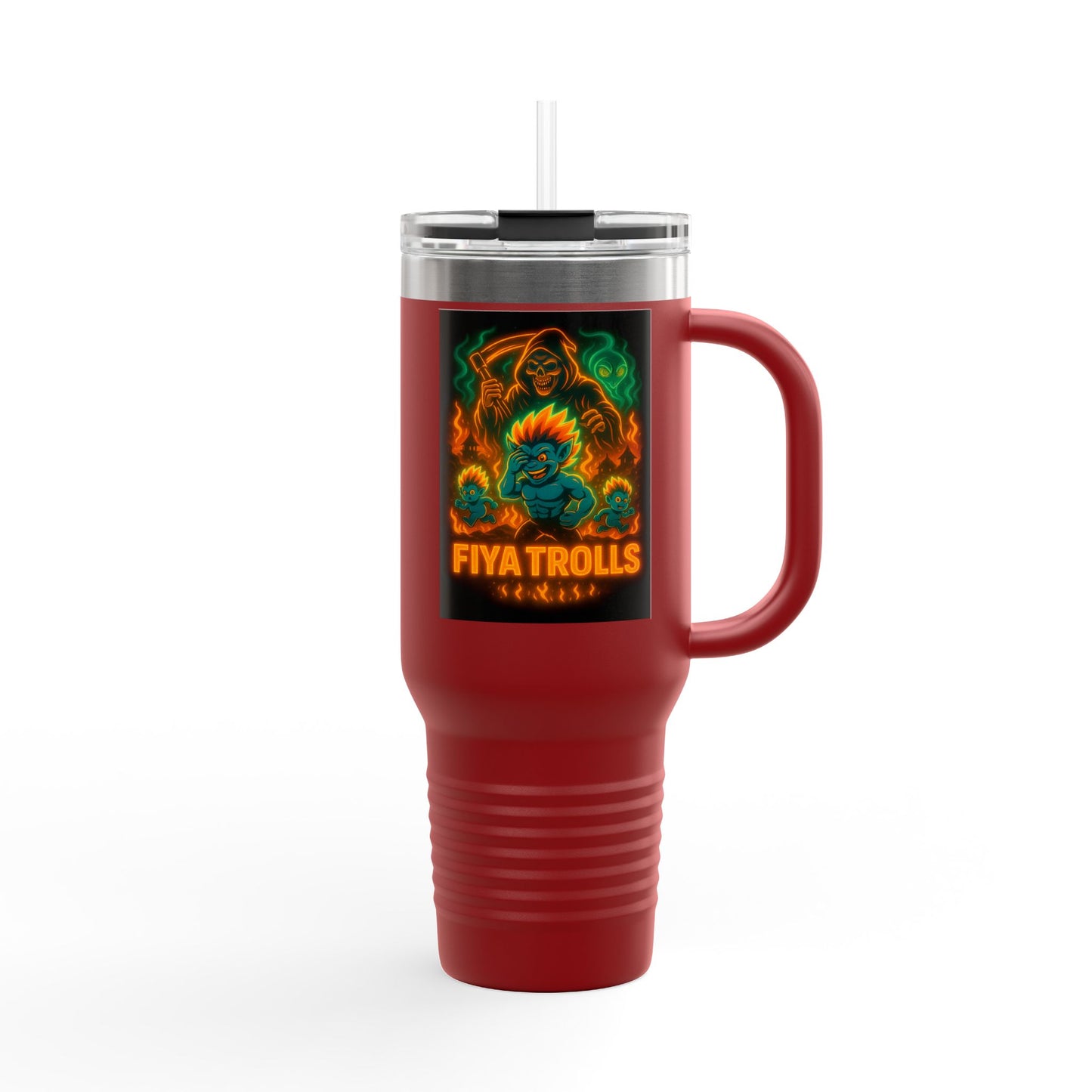 Taza de viaje - Diseño Fiya Trolls, 113 ml, aislada, de acero inoxidable, color camello polar