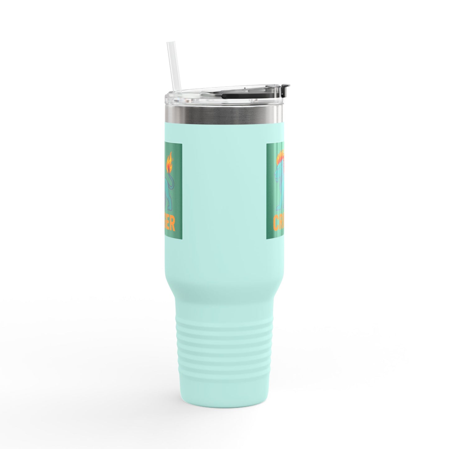 Taza de viaje térmica Fiya Trolls Cringer con diseño de la Parca, 112 ml, acero inoxidable, color camello polar