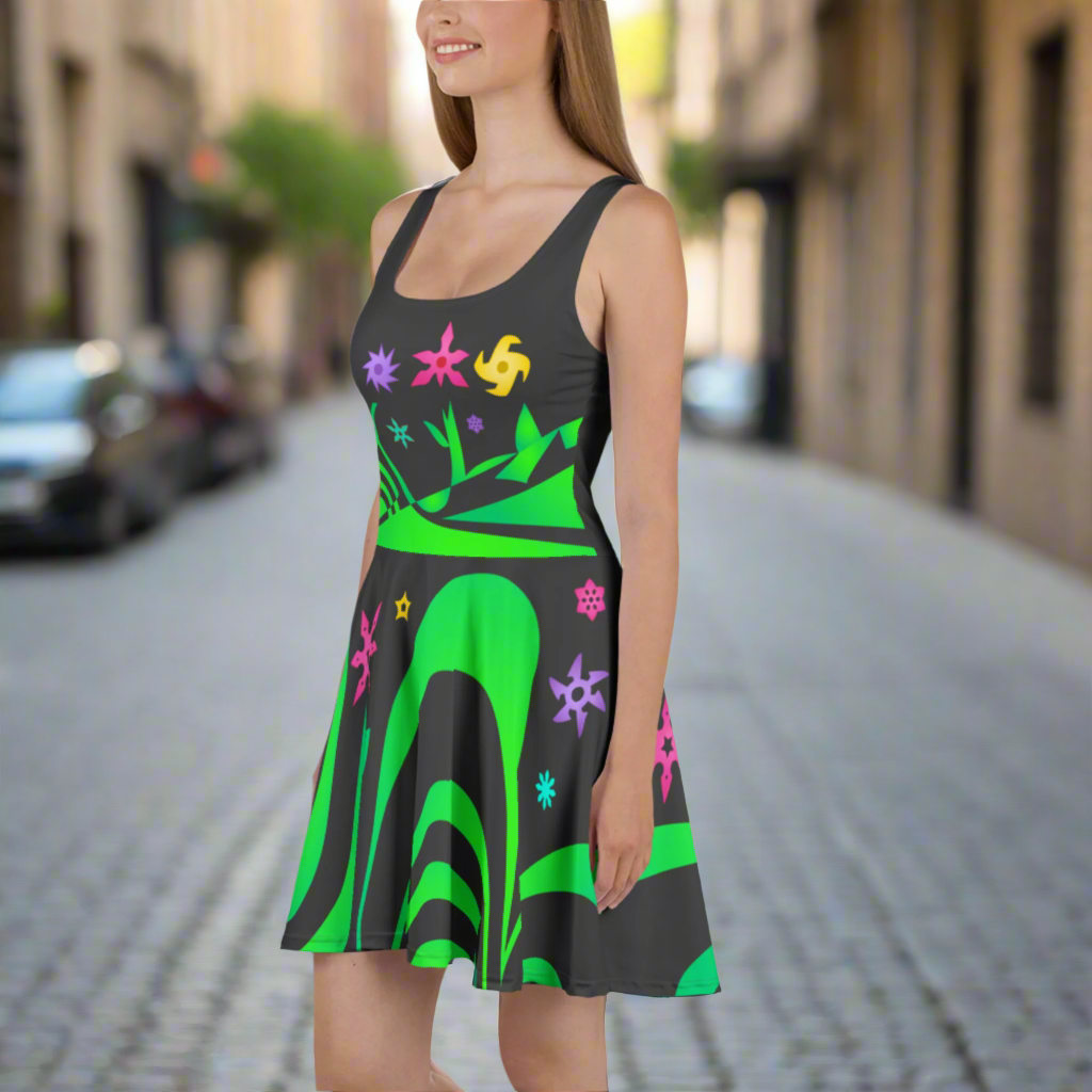 Petalstrike Skater Dress
