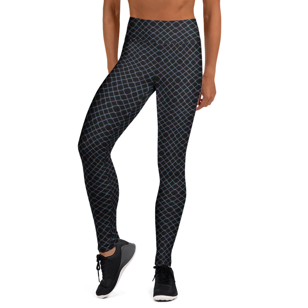Fishnet Glitch Yoga Leggings