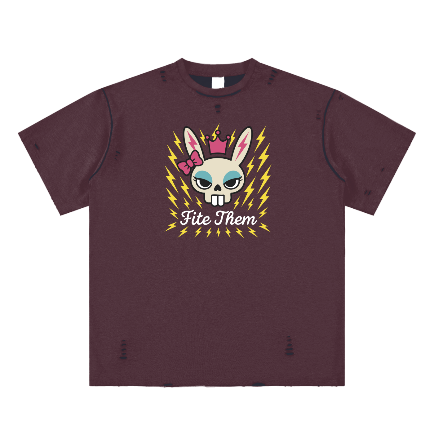 Hand-frayed Reversible T-shirt