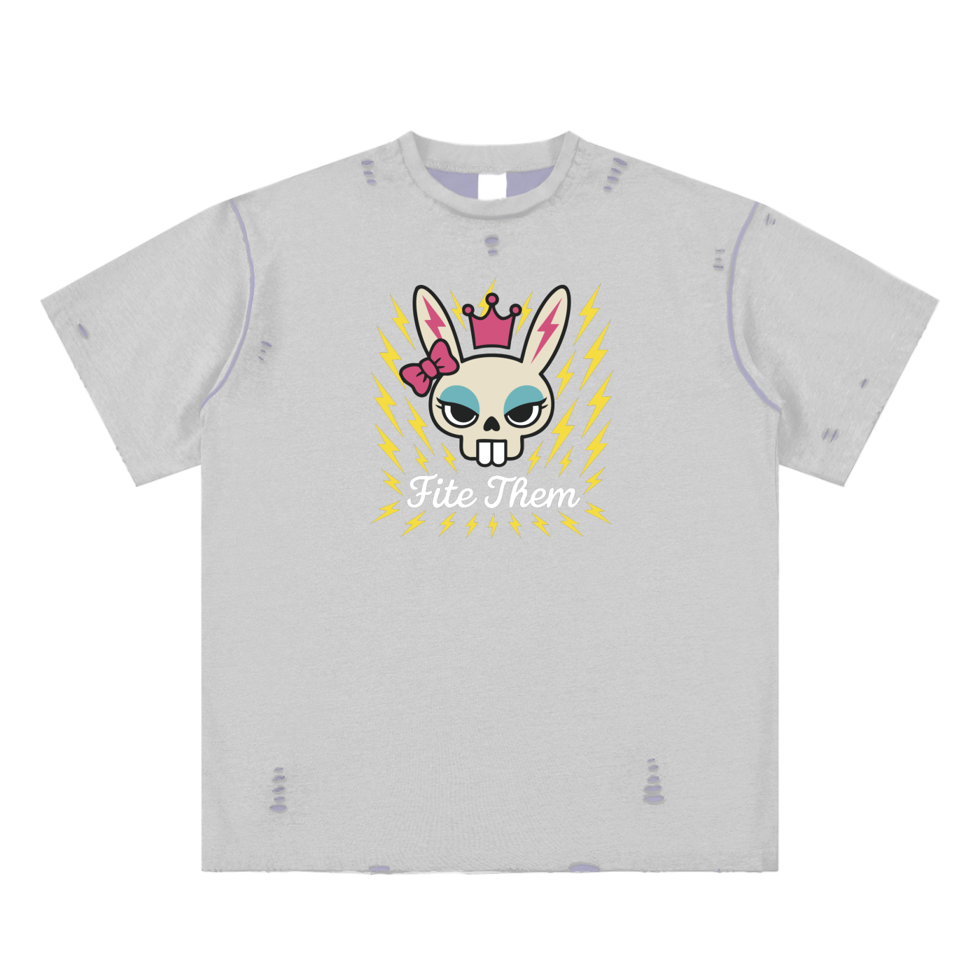 Hand-frayed Reversible T-shirt