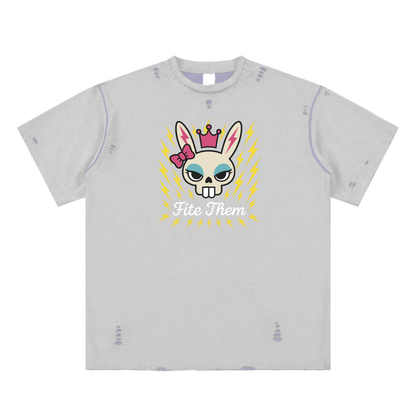 Hand-frayed Reversible T-shirt