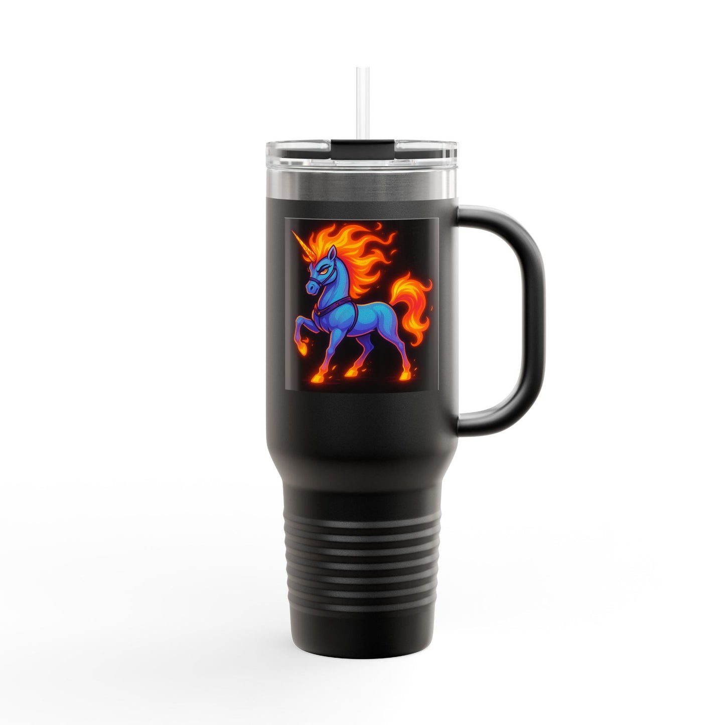 Travel Mug - Flaming Unicorn Design
