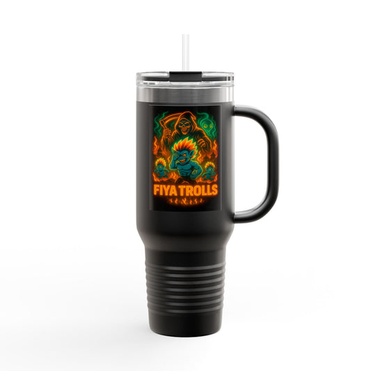Travel Mug - Fiya Trolls Design, 40oz, Insulated, Stainless Steel, Polar Camel Mug