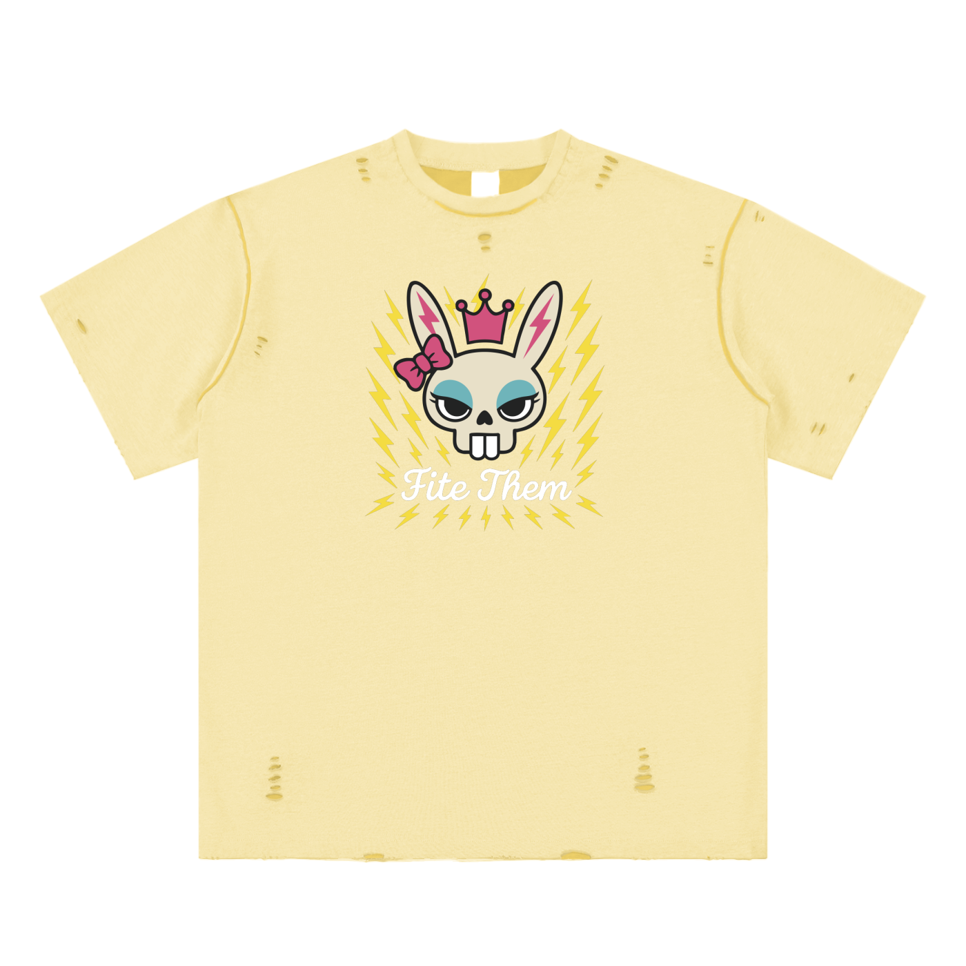 Hand-frayed Reversible T-shirt
