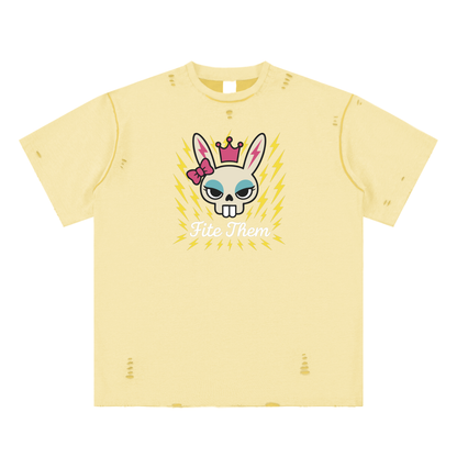 Hand-frayed Reversible T-shirt