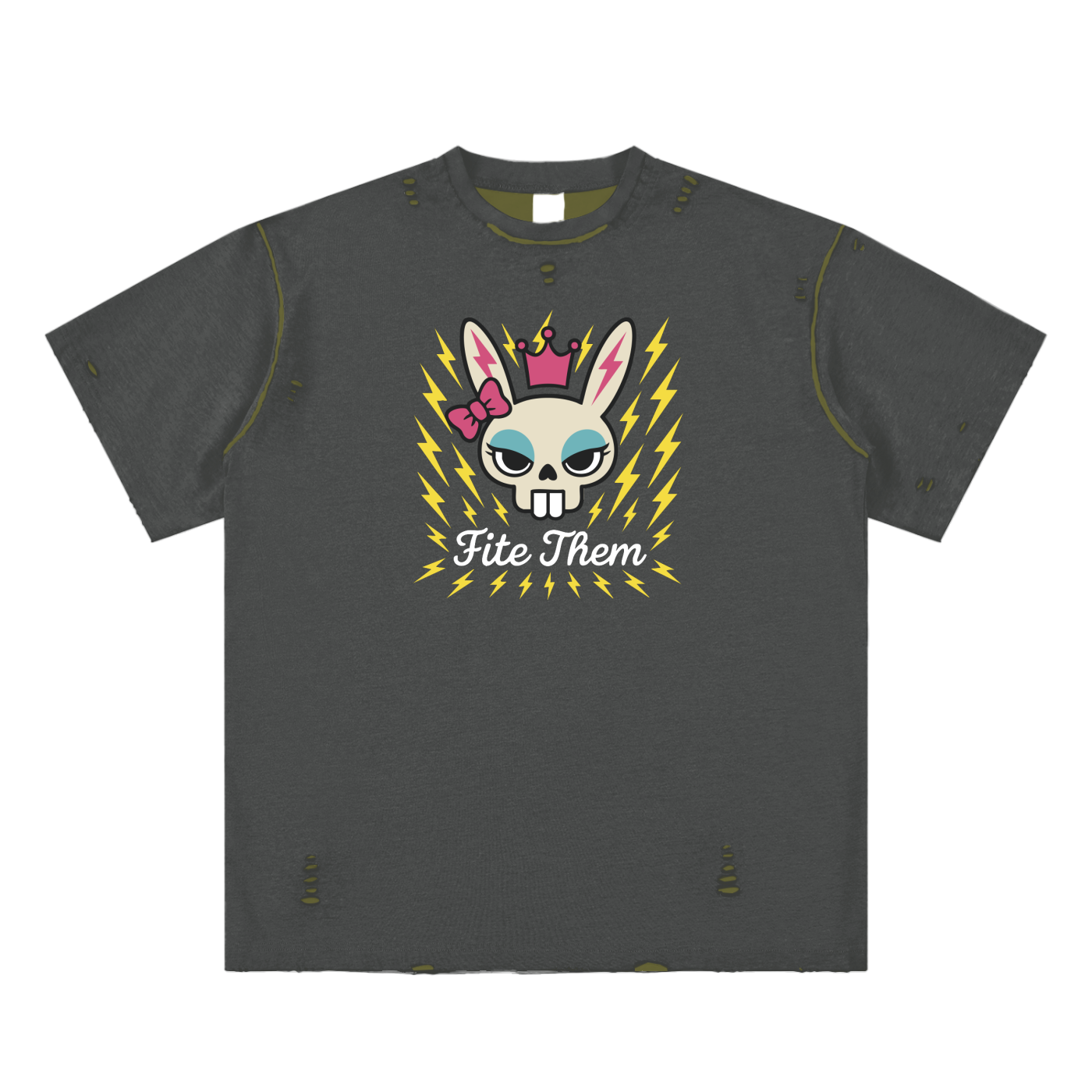 Hand-frayed Reversible T-shirt