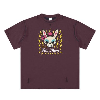 Hand-frayed Reversible T-shirt